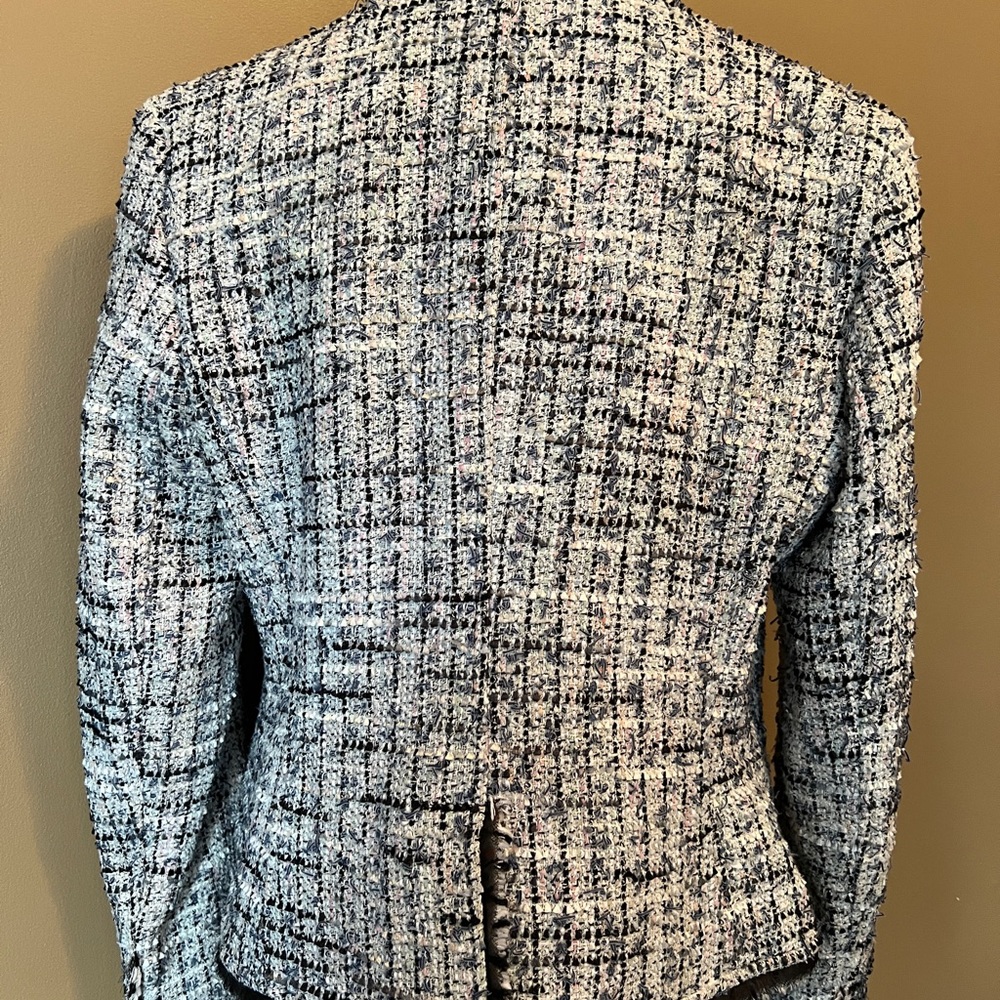Textured Multi Color One Button Lined Blazer - image 4